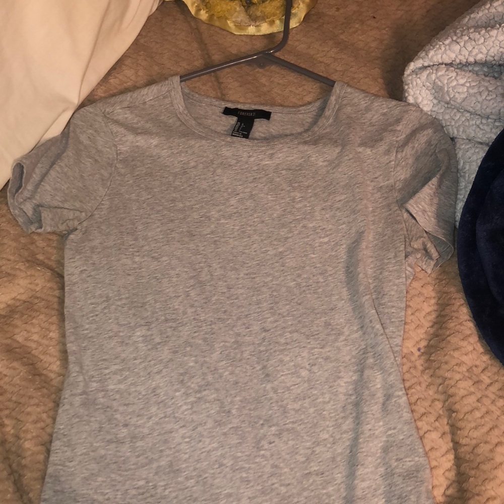 Plain grey forever 21 body suit